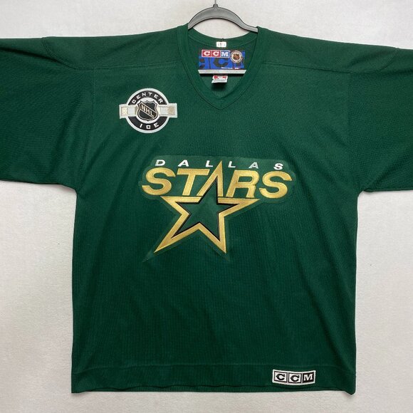 Dallas Stars Hockey CCM Green Center Ice NHL Jersey Mens L